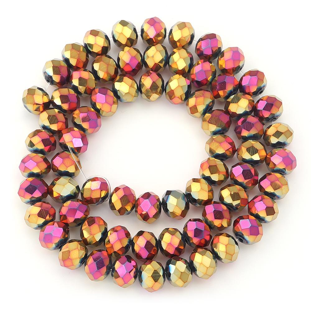 3 4 6 8 10mm Faceted Crystal Beads Red Colorful Glass Loose Spacer Beads For Jewelry Making DIY Bracelet Necklace Accessories