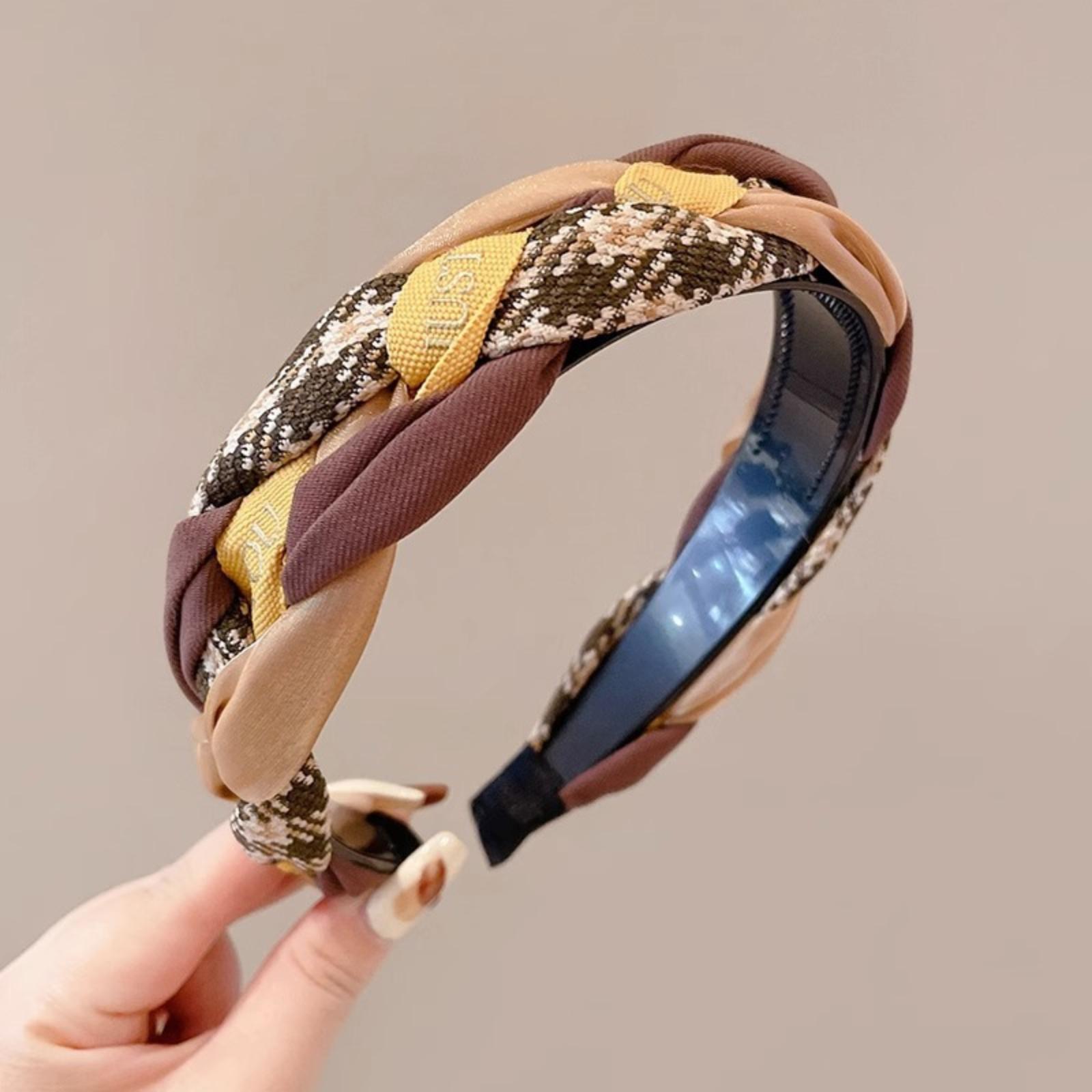 

Non- Toothed Headband For Pressing Bangs And Broken Hair, Black And Brown Face Washing Hair Accessories For Women One Size