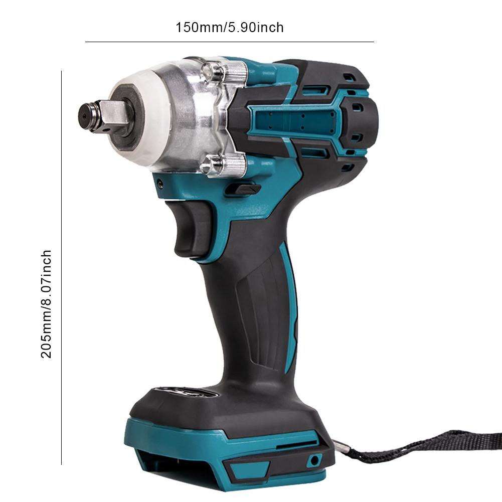 

Бесщеточный аккумуляторный электрический ударный гайковерт 520 Нм, аккумуляторный, гнездо 1/2 дюйма, электроинструмент для аккумулятора Makita 18 В-21 В, гайковерт