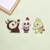 Halloween Labubu Cartoon Metal Magnet & Sticker for Fridge, Car, and Phone Case