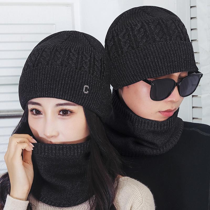 Women Men Winter Wool Hat Coldproof Warm Ear Protection Cap Outdoor Windproof Knitted Ski Hat
