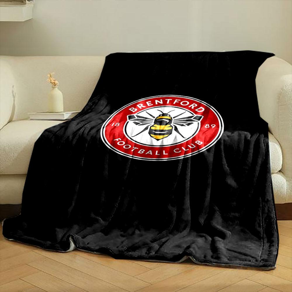 Brentford FC Logo Blanket Design Print Blanket Soft and Cozy Perfect for the Living Room Bed Sofa or a Nap,gift
