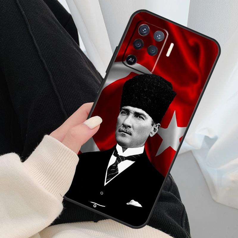 Turkey Mustafa Kemal Ataturk Case For Oppo A18 A38 A58 A78 A98 A80 A60 A40 A96 A76 A16 A94 A74 A54 A15 A17 A57 A77 A5 Pro