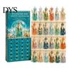 Acrylic Christmas Decoration Nutcracker Advent Calendar 2026, 24 Day Countdown Box with 2D Surprise Gift for Flat Pendants, Festive Tree Hanging