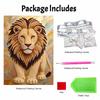 Lion Theme Pearl Kit DIY 5D Rhinestone Art Craft for Adults and Kids Home Party Decoration Handmade Gift
