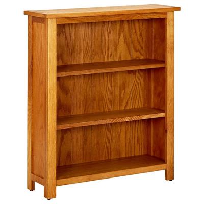 Vidaxl Bücherregal mit 3 Regalböden, 70 x 22,5 x 82 cm, Massives Eichenholz
