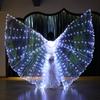 LED Isis Wings Colorful LED Butterfly Wings with Telescopic Sticks Glowing Light Up Costume Performance Clothing for Stage