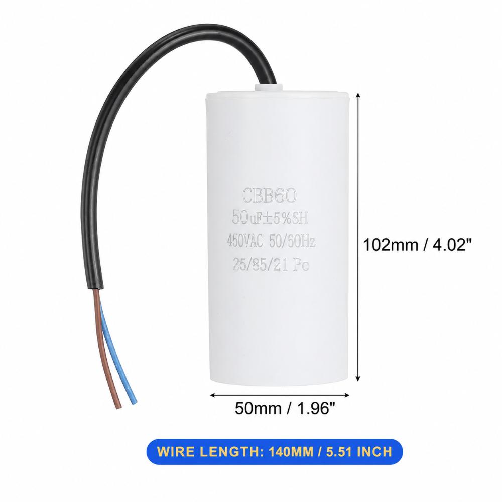 450V CBB60 Capacitor 50/60Hz Water Pump Capacitor Durable Start Capacitor