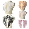 1 Pair Lace Applique Hollow Out DIY Sequin Flower Tassel Wedding Gown Applique Sewing Accessories