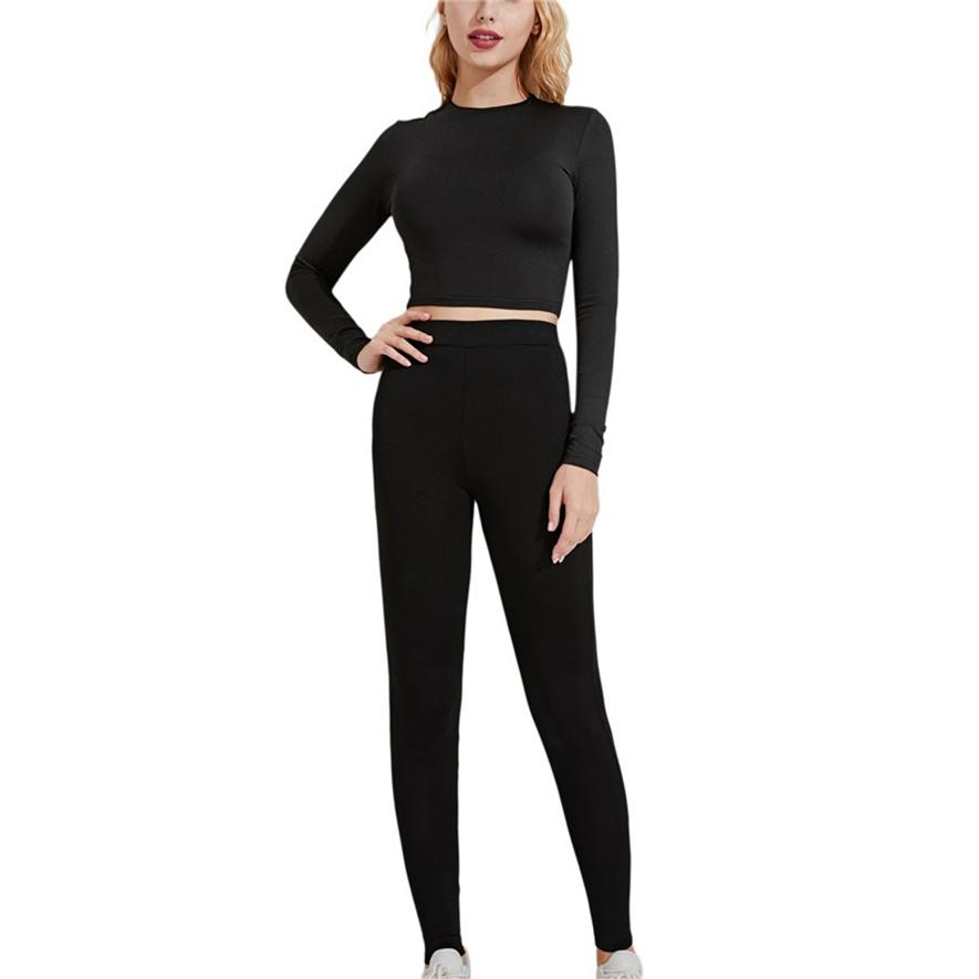 ladies casual european and american face print sweater suit