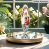 2D Flat, 1pc Retro Vintage 4th of July Sign, Patriotic American Flag Cake Cup Coffee Cherry Jug Decor, Round Aluminum Metal Sign, 4th of July