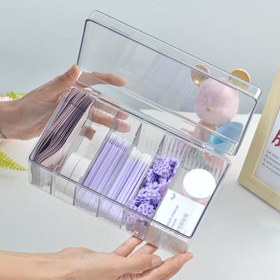 Wimpernverlängerungs-Werkzeug Aufbewahrungsbox mit Deckel Wimpernzubehör Wimpern Kleber Pinzettenhalter Organizer Acryl Transparente Box