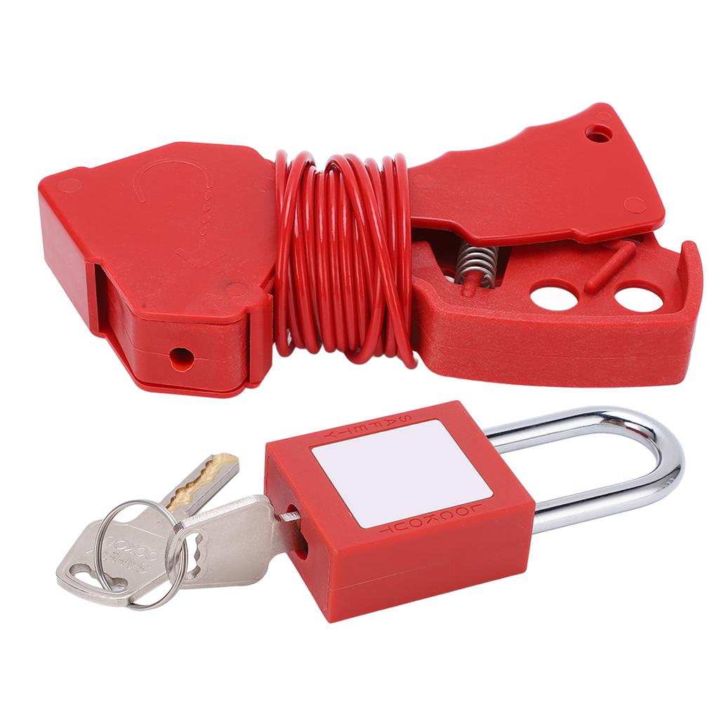 Verstellbares Kabelschloss 2,4 Meter Farbecht Robust Langlebig Edelstahl Korrosionsbeständig Sicherheitskabelschloss