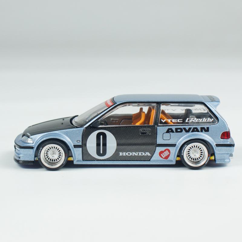 Kaido House + MINIGT Honda Civic EF Kaido Roulette V1 Alloy Car Model 179