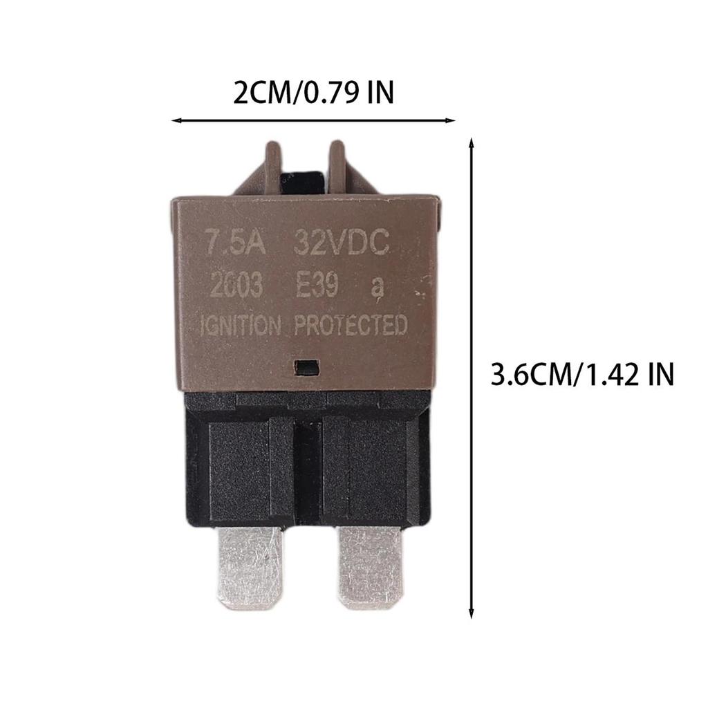 E39 Car Resettable Fuse Blade Circuit Breaker Overcurrent Protector 32VDC 5A-20A Auto Truck RV Marine Audio Power System Parts