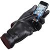 Leather Gloves Men's Autumn and Winter Velvet Thickened Warm Windproof Waterproof Outdoor Riding Motorcycle Cotton Gloves
