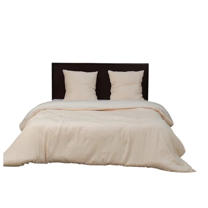Parure de lit en gaze de microfibre 260 x 240 cm Bicolore ecru