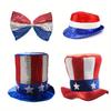 PESENAR Patriotic Independence Day Party Festival Velvet Hat Shining Hat Shining Tie and Other Dress Up Accessories