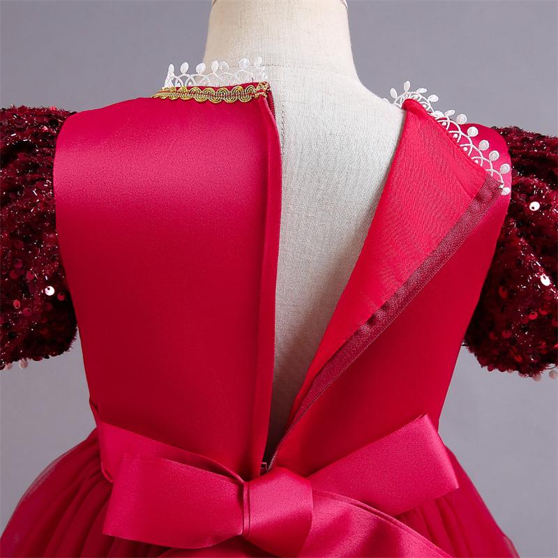 Dívčí šaty princezna Puffy Mesh Sukně Večerní šaty Dlouhé šaty