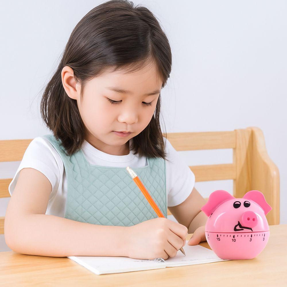 Manual Timer Mechanical Timer 60-Minute Countdown Timer Pig Shaped Timer  Practical Gift