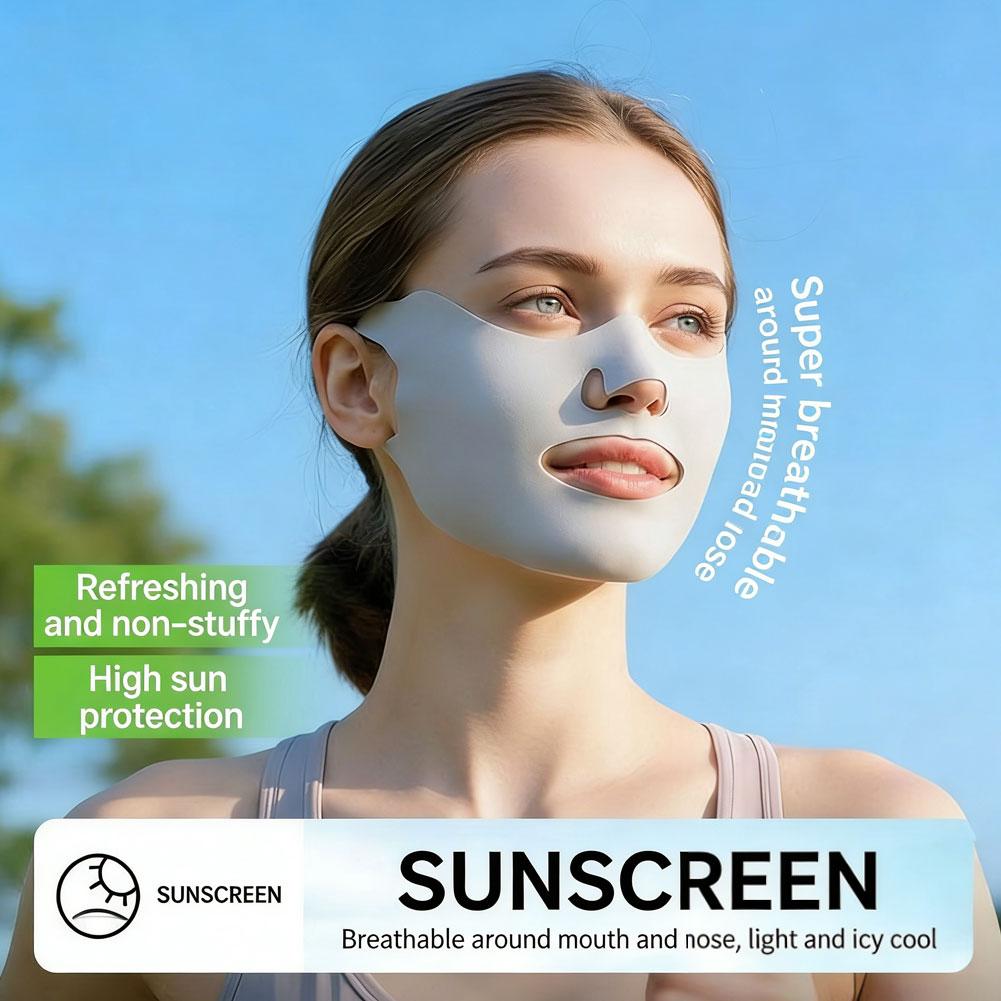 Maschera Solare per Esterno Traspirante Protezione Angoli Occhi Vestibilità Senza Cuciture Ombreggiatura Viso Protezione UV Maschera da Golf