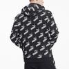 Puma Bluza z kapturem z nadrukiem logo na całej powierzchni Męska Bluza Czarna 582795-01
