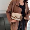 Texture Crossbody Bag Square Women Underarm Bag Casual PU Leather Shoulder Bag  Travel
