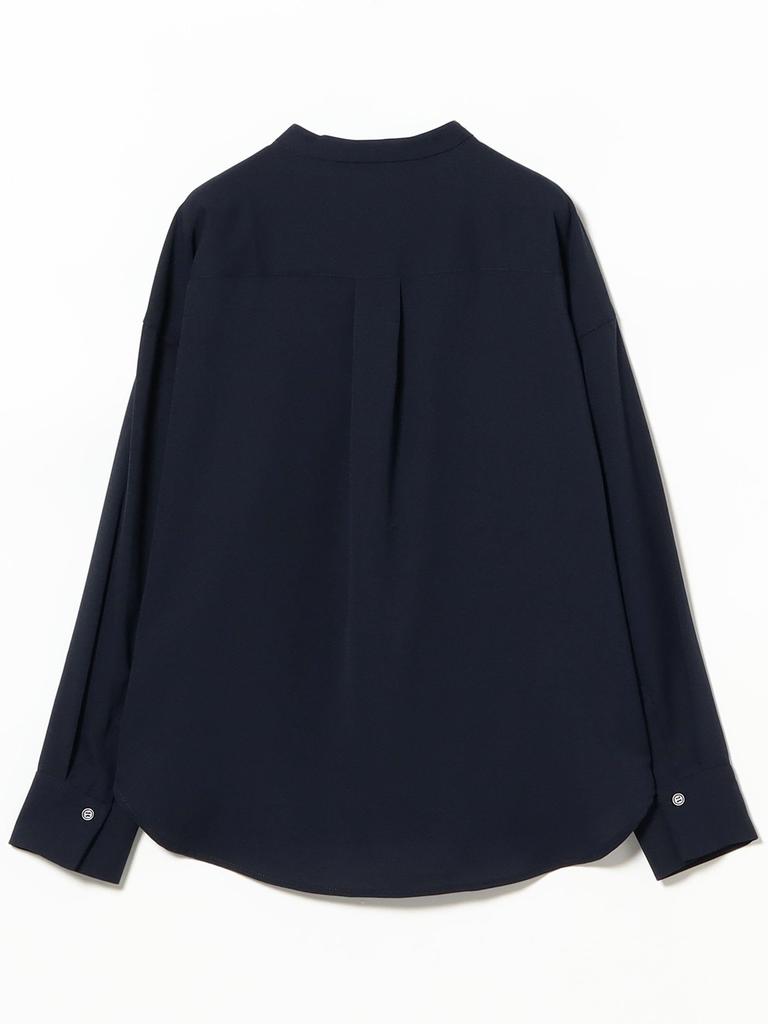 B:MING LIFE STORE by BEAMS Women's Washable Drape Shirt Blouse (Sizes S-M) Navy