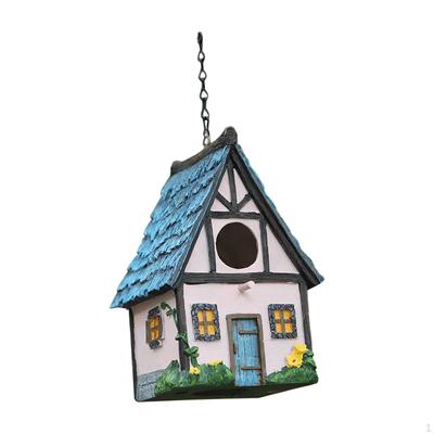 Bird House Birdhouse Unique Handpainted Easy Hanging Hummingbirds Nest Box Birds for Finch
