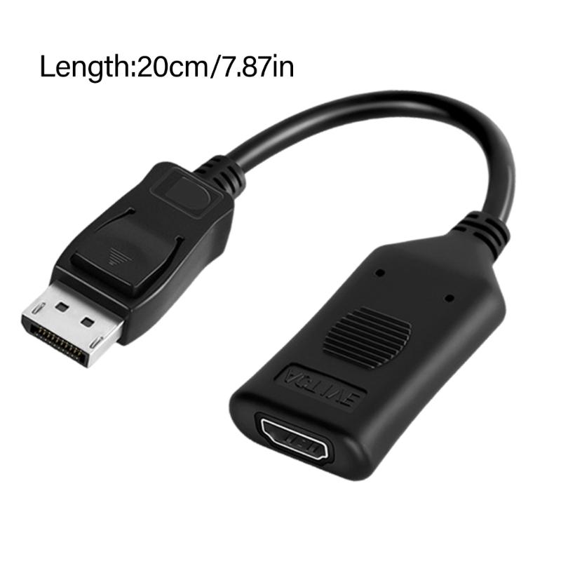 60Hz DP to HDTV Port Active Adapter Cord Wire for Laptops Monitors TVs Stable Signal Transmission