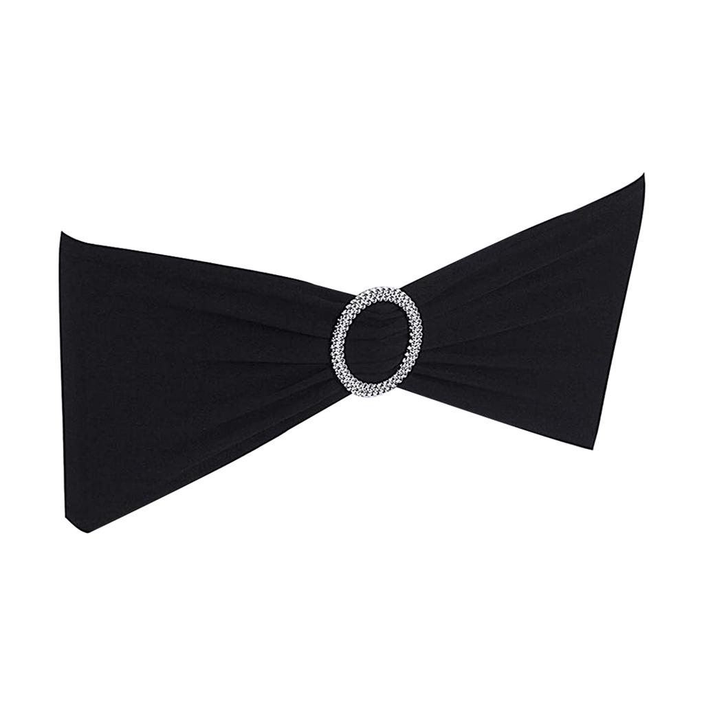 50pieces Premium Easy To Install And Replace Chair Cover Band With Buckle Slider Sashes Bow