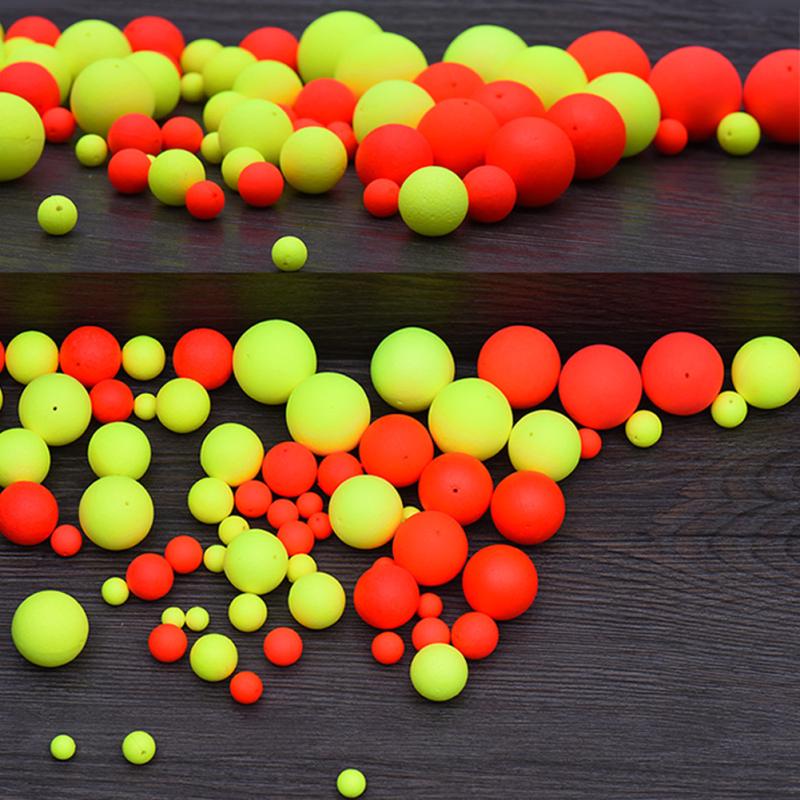 

100PCS Foam Floats Ball Beads Beans Fishing Float Fishing Tackle