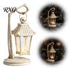 Halloween Mantel Ornament LED Skeleton Hand Lantern, Gothic Bone Table Lamp, USB Dark Aesthetic Room Decoration Powered Spooky Decorative Light