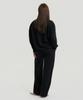 Delma W Wellness Club Semi-Wide Sweatpants - Black