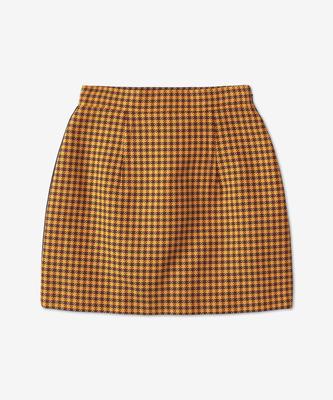 Marni Mini Plaid Skirt - Orange:Burgundy / Goma0553Iuutp730Chr79