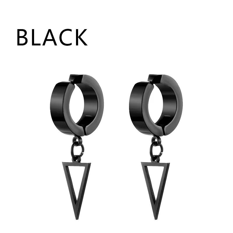 1Pair Unisex Punk Fashion Cross Pendant Ear Clip Non-Piercing Earrings Fake Earrings Gift for Men Women Jewelry Daily Wear