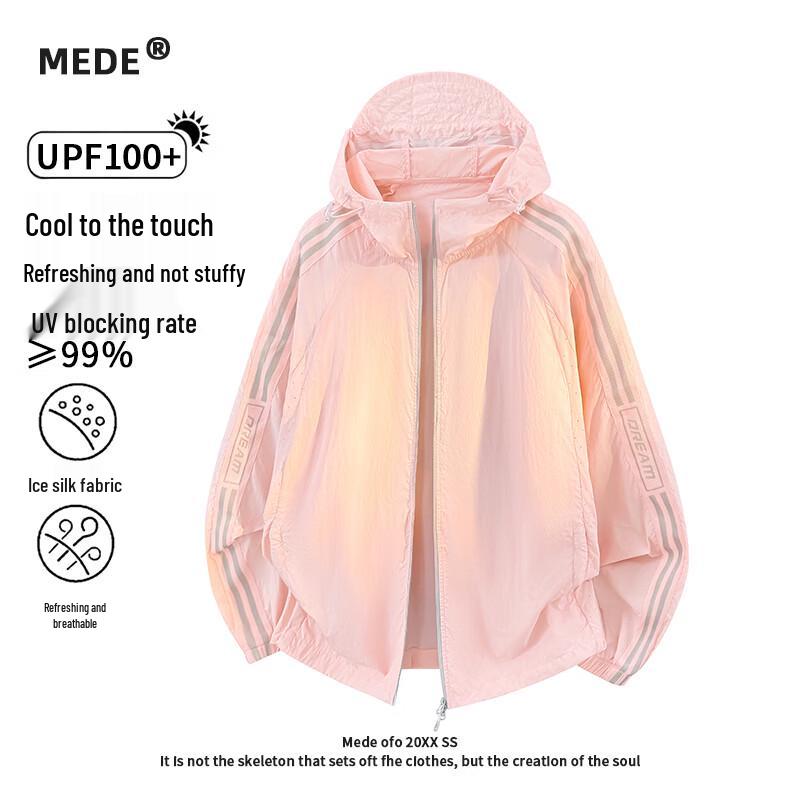 MEDE Men's Summer Hooded UV Protection Ice Silk Sun Protection Jacket