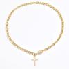 Hot-selling Simple Stacked Cross Pendant Necklace Niche High Sense Exaggerated Thick Chain Collarbone Chain Accessories