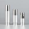 15/30/50ml Silver Travel Lotion Bottle Empty Vacuum Pump Bottles Facial Cream Airless Bottle Cosmetics Spray Refillable Bottle