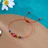 Knotted Rope Evil Eye Hanadchain Rainbow Beads Bracelets Adjustable Size