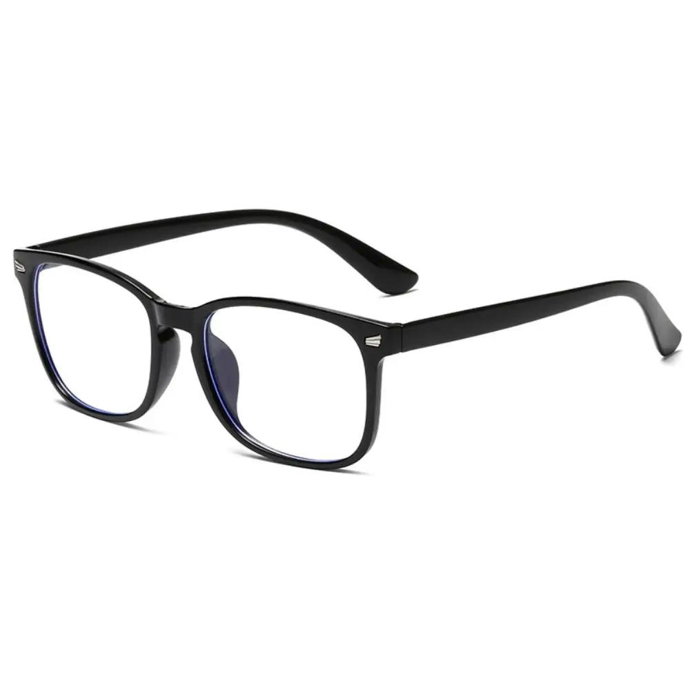 

New Retro Anti Eyestrain Glasses Men and Women Portable Anti-blue Glasses Plastic Frame Glasses Black Leopard Optical Glasses чёрный