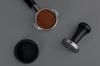 La mellow Espresso Coffee Tamper 515358mm Coffee Tamper for Espresso Machines (58mm Stainless Steel with Aluminum Handle) with Tamper Mat