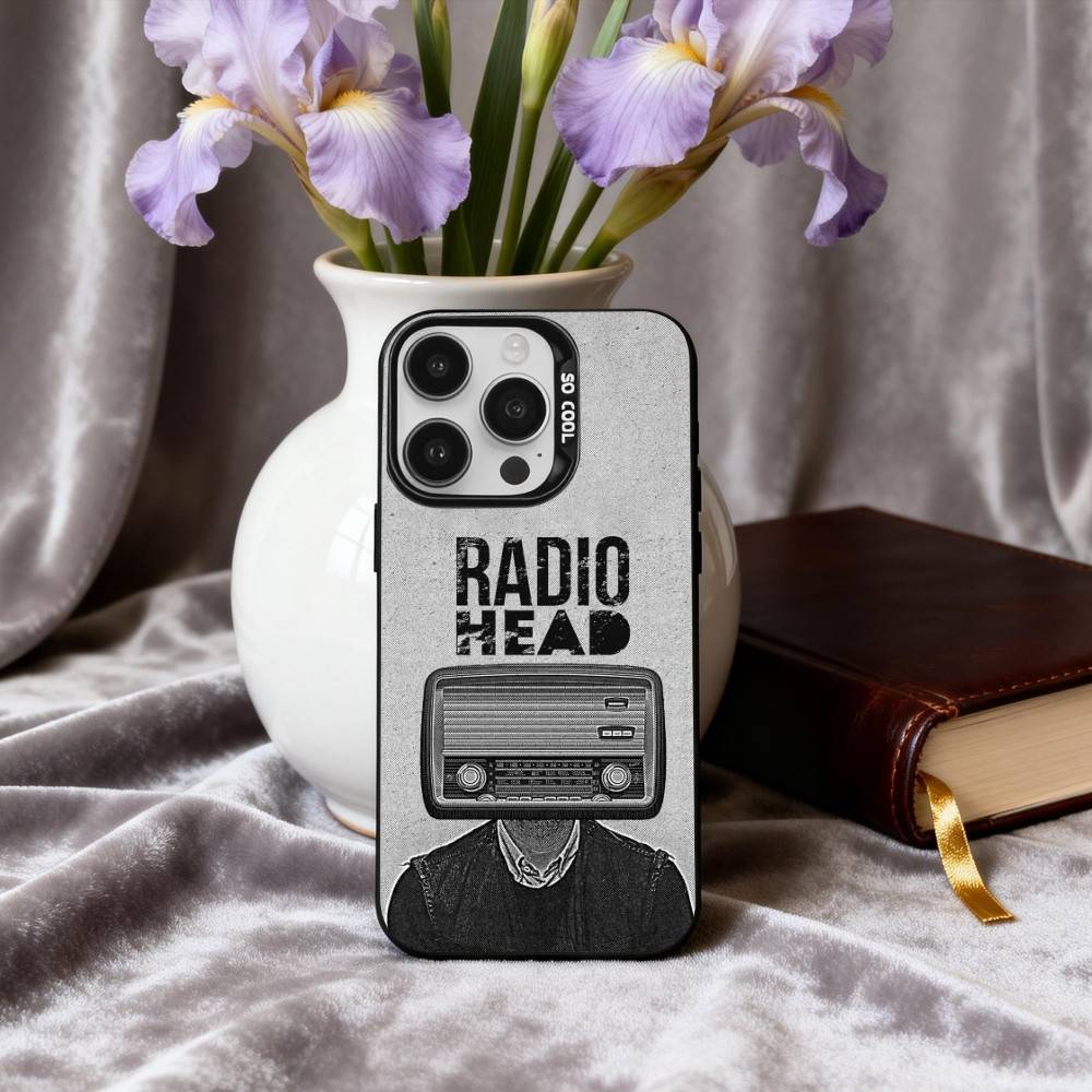 Alternative R-Radiohead -D band Phone Case For iPhone17,16,15,14,13,12,11 Plus,Pro Max Black Candy silver phone case