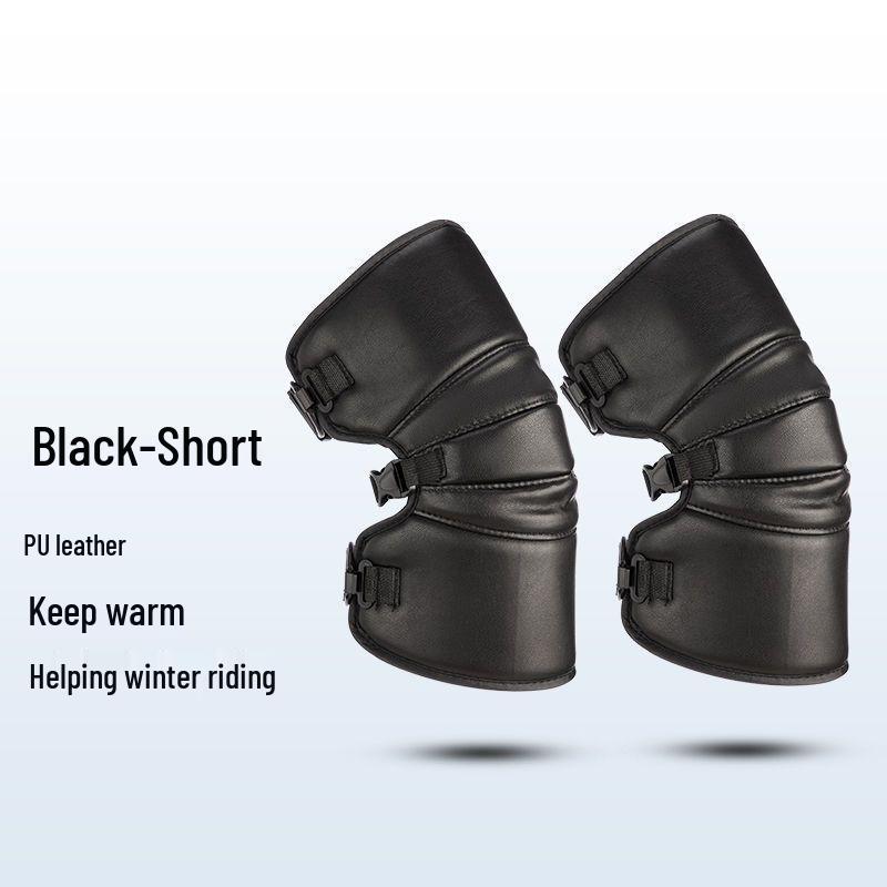 Unisex Winter Electric Motorcycle Knee Pads: Cold-Proof, Waterproof, Windproof, Thickened Fleece-Lined Leg Warmers for Riding