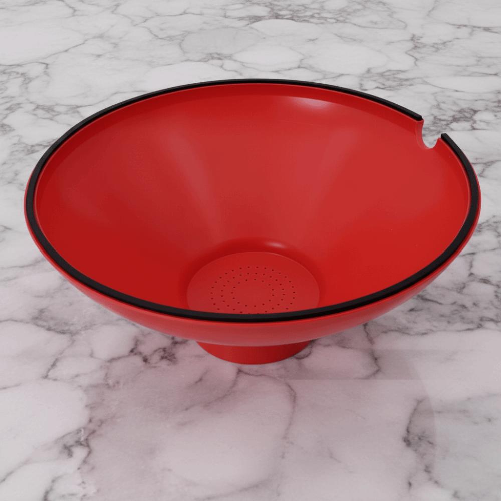 Side Outlet Kitchen Grease Drainer Fine Mesh Grease Colander Practical Food Strainer Noodle