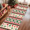 Christmas Long Corridor Carpet Non-slip Hall Runner Carpets American Style Bedroom Decor Lobby Entrance Aisle Carpet Washable