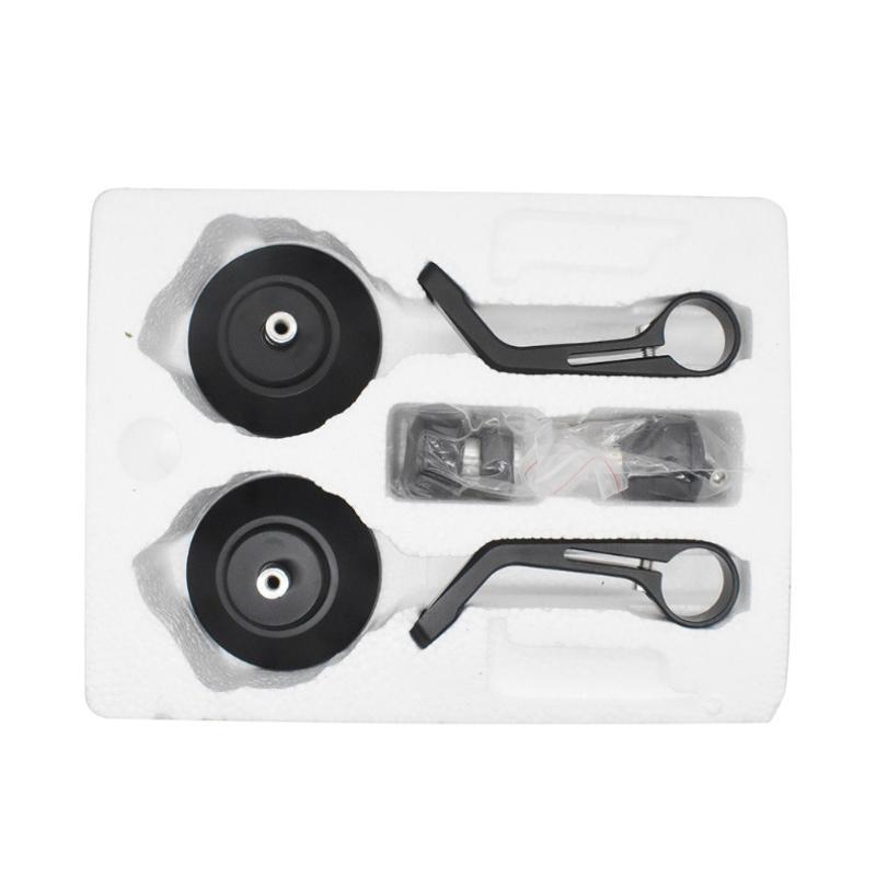 22mm Motorcycle Bar End Rearview Mirror with Complete Install Hardware Fit 17-19mm Handlebar Bore for DIY Modification
