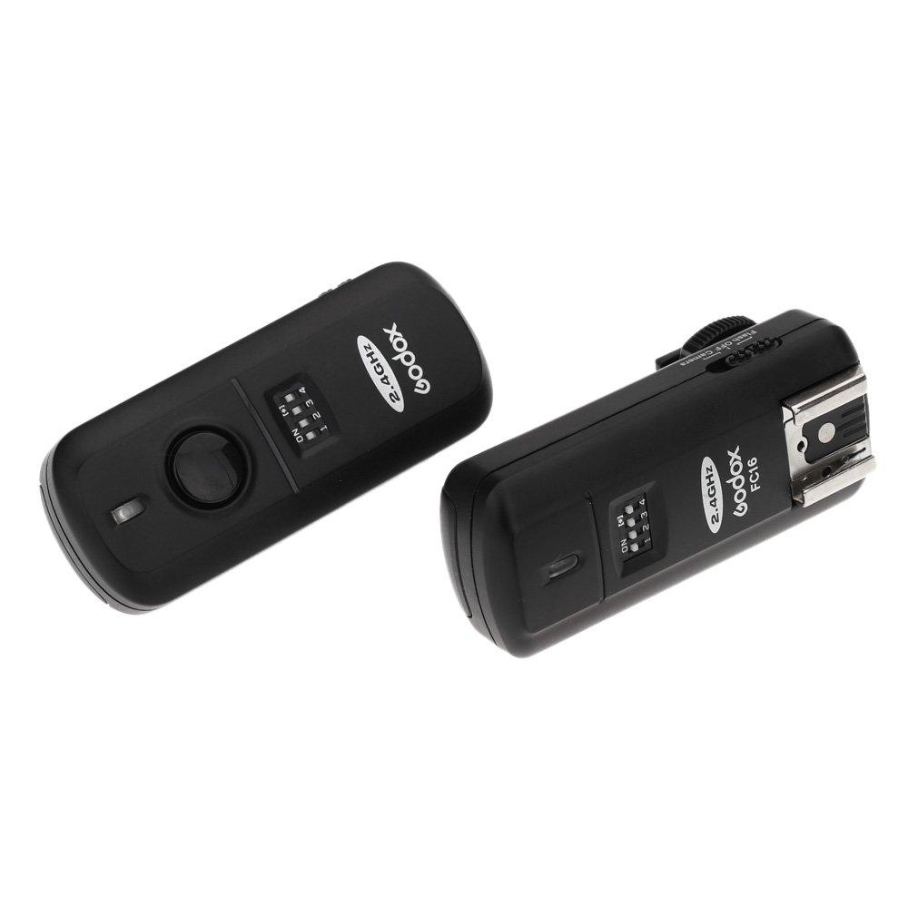 Godox Verici ve Alıcı GHz Flaş Stüdyo Flaş Tetikleyici Kamera Deklanşörü Kablosuz Nikon ve Daha Fazlasıyla Uyumlu FC-16N Set, 2.4 16 Kanallı