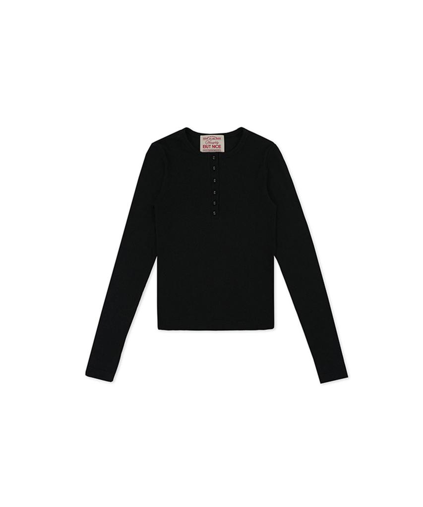 Notibeosnaiseu Nobutna Second Skin Lip Henry Top - Black