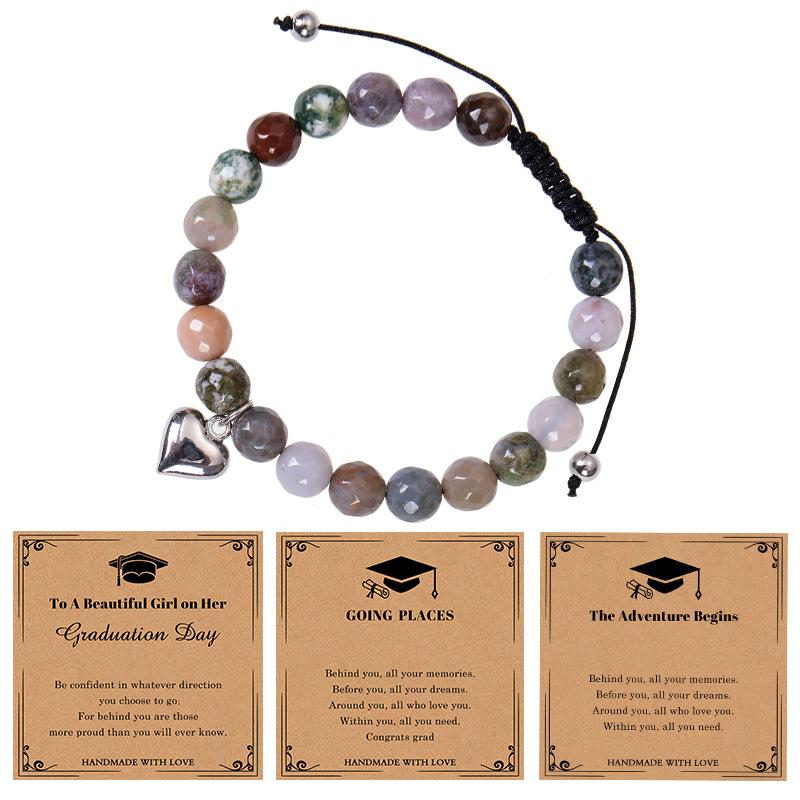 JYL TS Bracelet Graduation  Butterfly Pendant Beaded Symbolizes Transformation & Joy